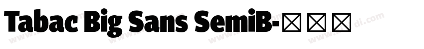 Tabac Big Sans SemiB字体转换 Tabac Big Sans SemiB字体转换